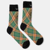Clan Pollock Crest over Tartan Socks (Right)
