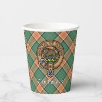 Clan Pollock Crest Paper Cups