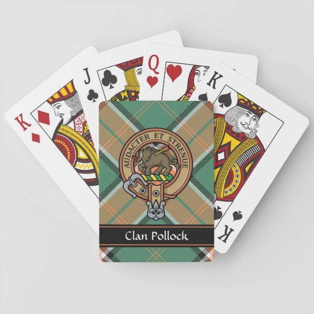 Clan Pollock Crest Playing Cards (Back)
