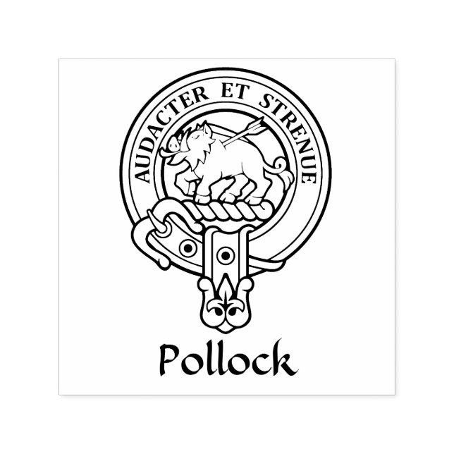Clan Pollock Crest Self-inking Stamp (Design)