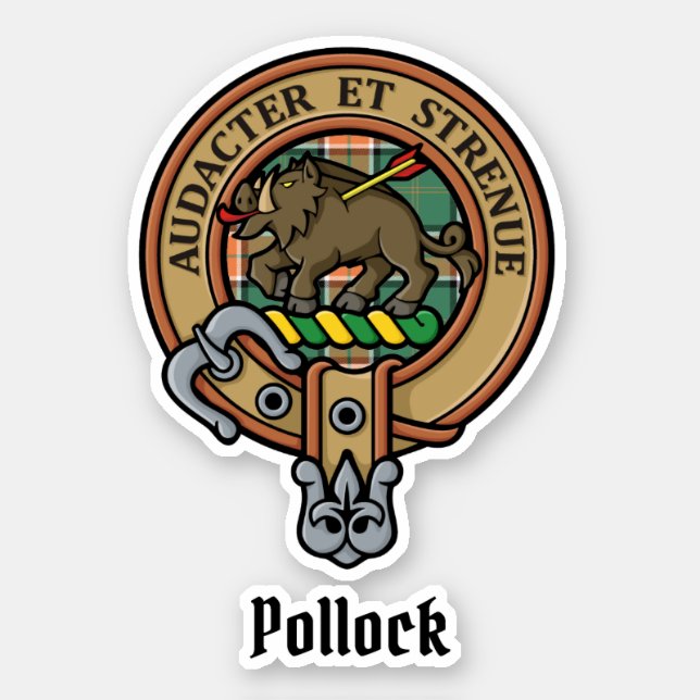 Clan Pollock Crest Sticker (Front)