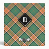 Clan Pollock Tartan 3 Ring Binder (Front)