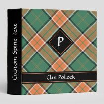 Clan Pollock Tartan 3 Ring Binder