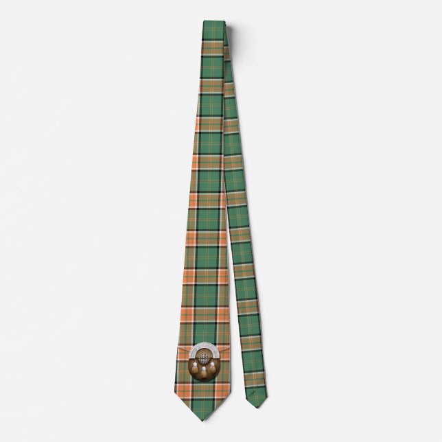 Clan Pollock Tartan And Sporran Neck Tie (Front)