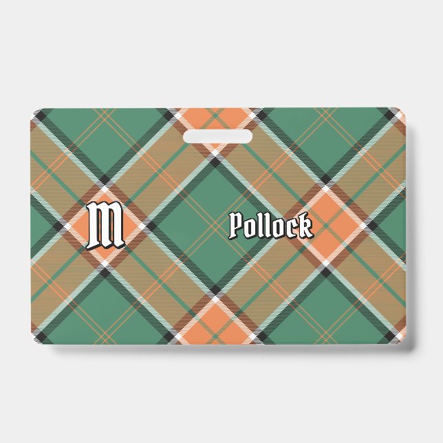 Clan Pollock Tartan Badge (Front)