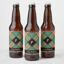 Clan Pollock Tartan Beer Bottle Label