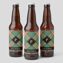 Clan Pollock Tartan Beer Bottle Label