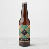 Clan Pollock Tartan Beer Bottle Label (Front)