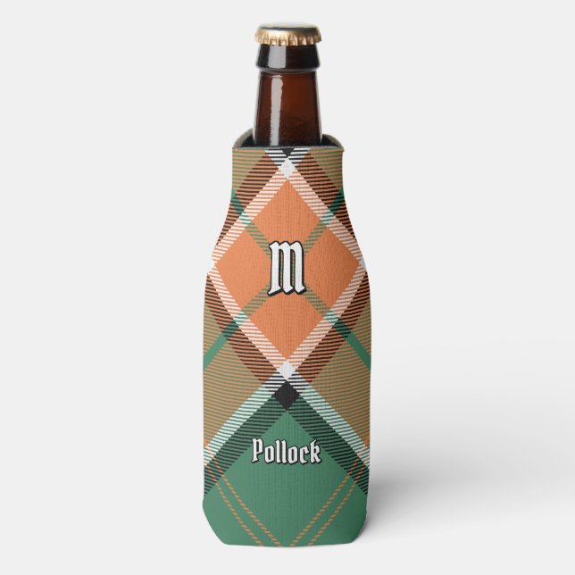 Clan Pollock Tartan Bottle Cooler (Bottle Front)