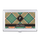 Clan Pollock Tartan Business Card Case (Front)