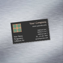 Clan Pollock Tartan Business Card Magnet