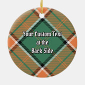 Clan Pollock Tartan Ceramic Ornament (Back)