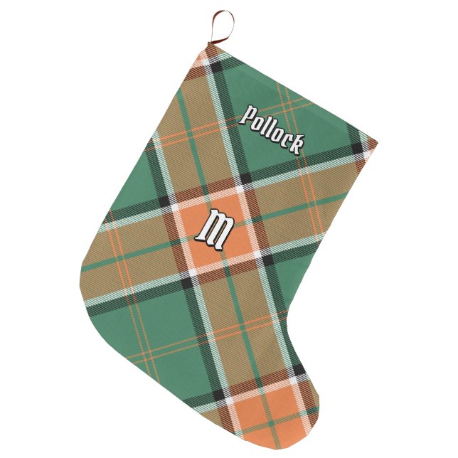 Clan Pollock Tartan Christmas Stocking (Front (Hanging))