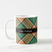 Clan Pollock Tartan Coffee Mug (Left)