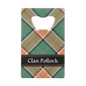 Clan Pollock Tartan Credit Card Bottle Opener (Back)