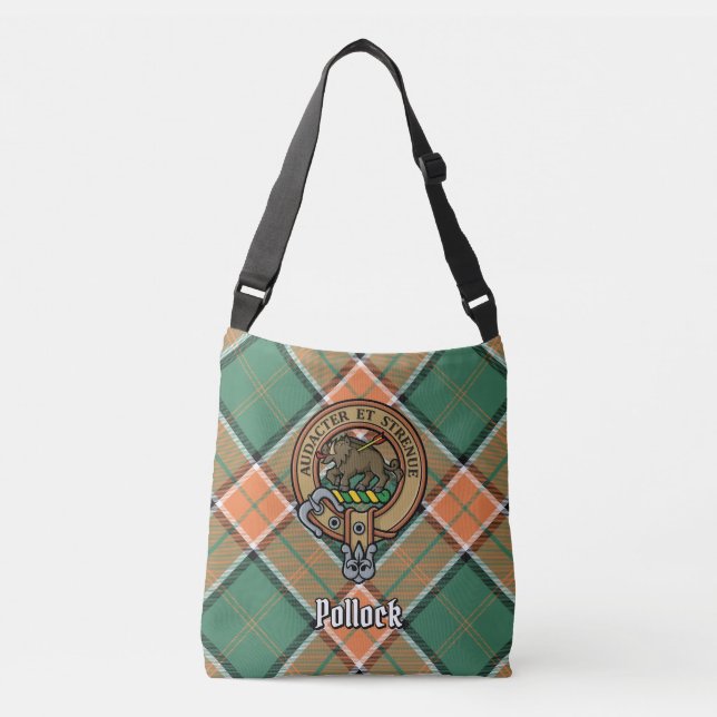 Clan Pollock Tartan Crossbody Bag (Front)