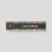 Clan Pollock Tartan Door Sign