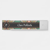 Clan Pollock Tartan Door Sign (Front)