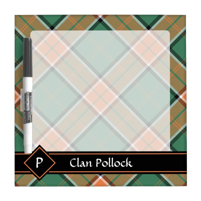 Clan Pollock Tartan Dry Erase Board (Front)