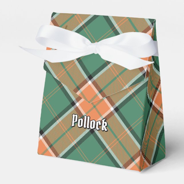 Clan Pollock Tartan Favor Box (Front Side)