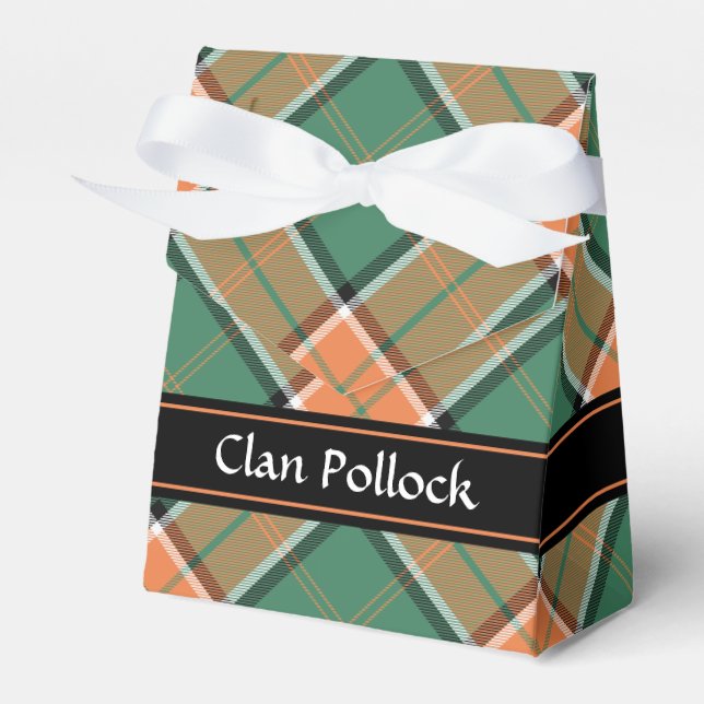 Clan Pollock Tartan Favor Box (Front Side)