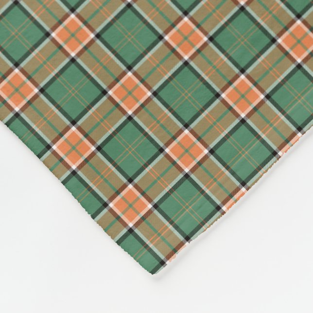 Clan Pollock Tartan Fleece Blanket (Corner)