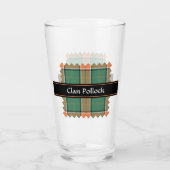 Clan Pollock Tartan Glass (Back)