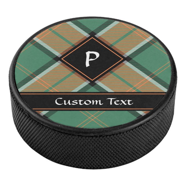 Clan Pollock Tartan Hockey Puck (3/4)