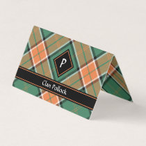 Clan Pollock Tartan Horizontal Folded Business Card