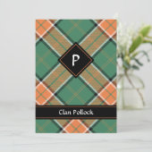 Clan Pollock Tartan Invitation (Standing Front)