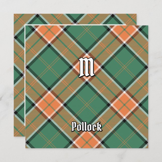 Clan Pollock Tartan Invitation (Front/Back)