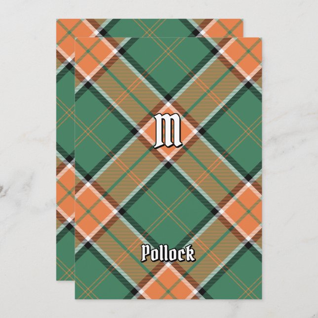 Clan Pollock Tartan Invitation (Front/Back)