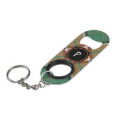 Clan Pollock Tartan Keychain Bottle Opener (Front Angled)