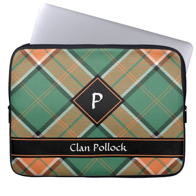 Clan Pollock Tartan Laptop Sleeve (Front)