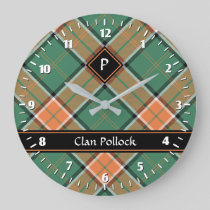 Clan Pollock Tartan Large Clock