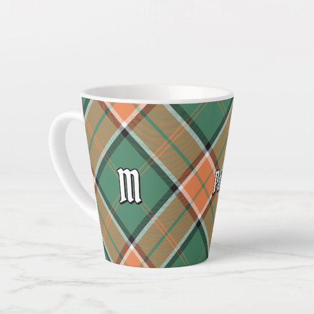 Clan Pollock Tartan Latte Mug (Left Angle)