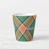 Clan Pollock Tartan Latte Mug (Front)