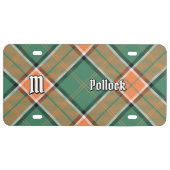 Clan Pollock Tartan License Plate (Front)