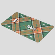 Clan Pollock Tartan License Plate