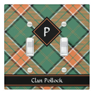 Clan Pollock Tartan Light Switch Cover