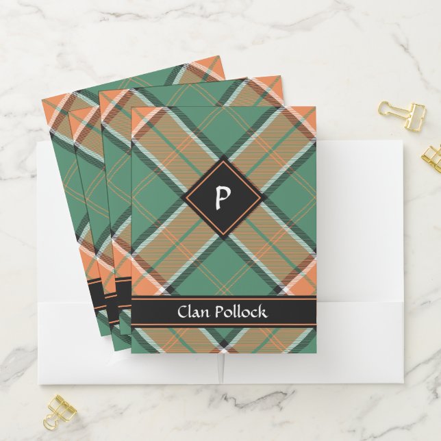Clan Pollock Tartan Pocket Folder (In Situ)