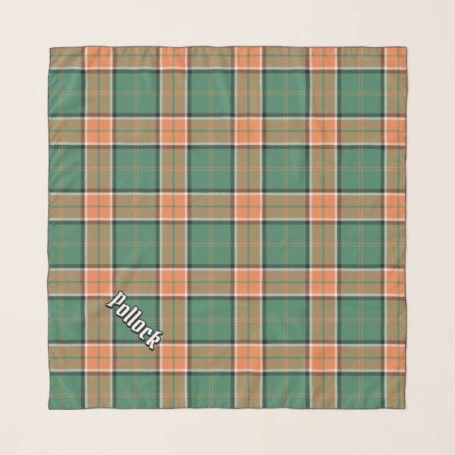 Clan Pollock Tartan Scarf (Front (Horizontal))