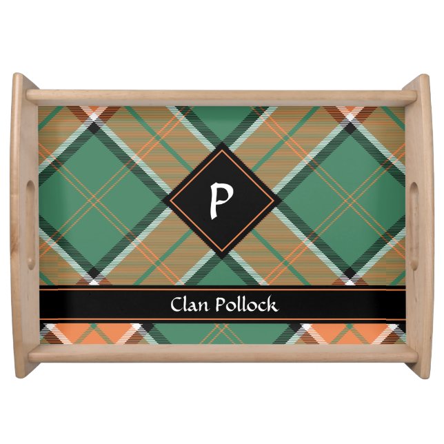 Clan Pollock Tartan Serving Tray (Front)