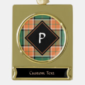 Clan Pollock Tartan Silver Plated Banner Ornament (Front)