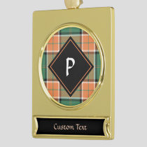 Clan Pollock Tartan Silver Plated Banner Ornament