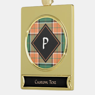 Clan Pollock Tartan Silver Plated Banner Ornament