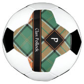Clan Pollock Tartan Soccer Ball (Rotated)