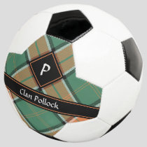 Clan Pollock Tartan Soccer Ball