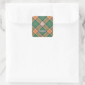 Clan Pollock Tartan Square Sticker (Bag)