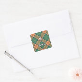 Clan Pollock Tartan Square Sticker (Envelope)
